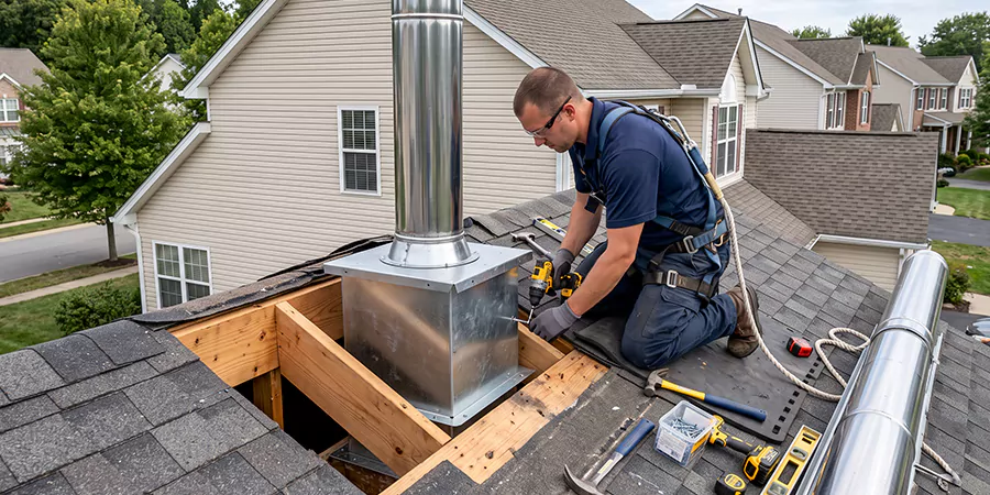 Chimney Support Box Installation Compton