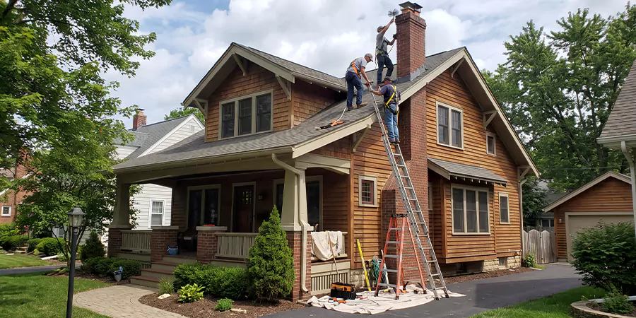 Residential Chimney Masonry Repair and Tuckpointing Compton
